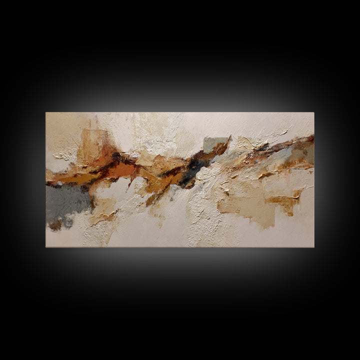Large Cream Abstract Framed Canvas Print, Master Bedroom, Bedroom Decor, Abstract Art, Sanctuary, Farmhouse Wall Art, MAS-2x1-37