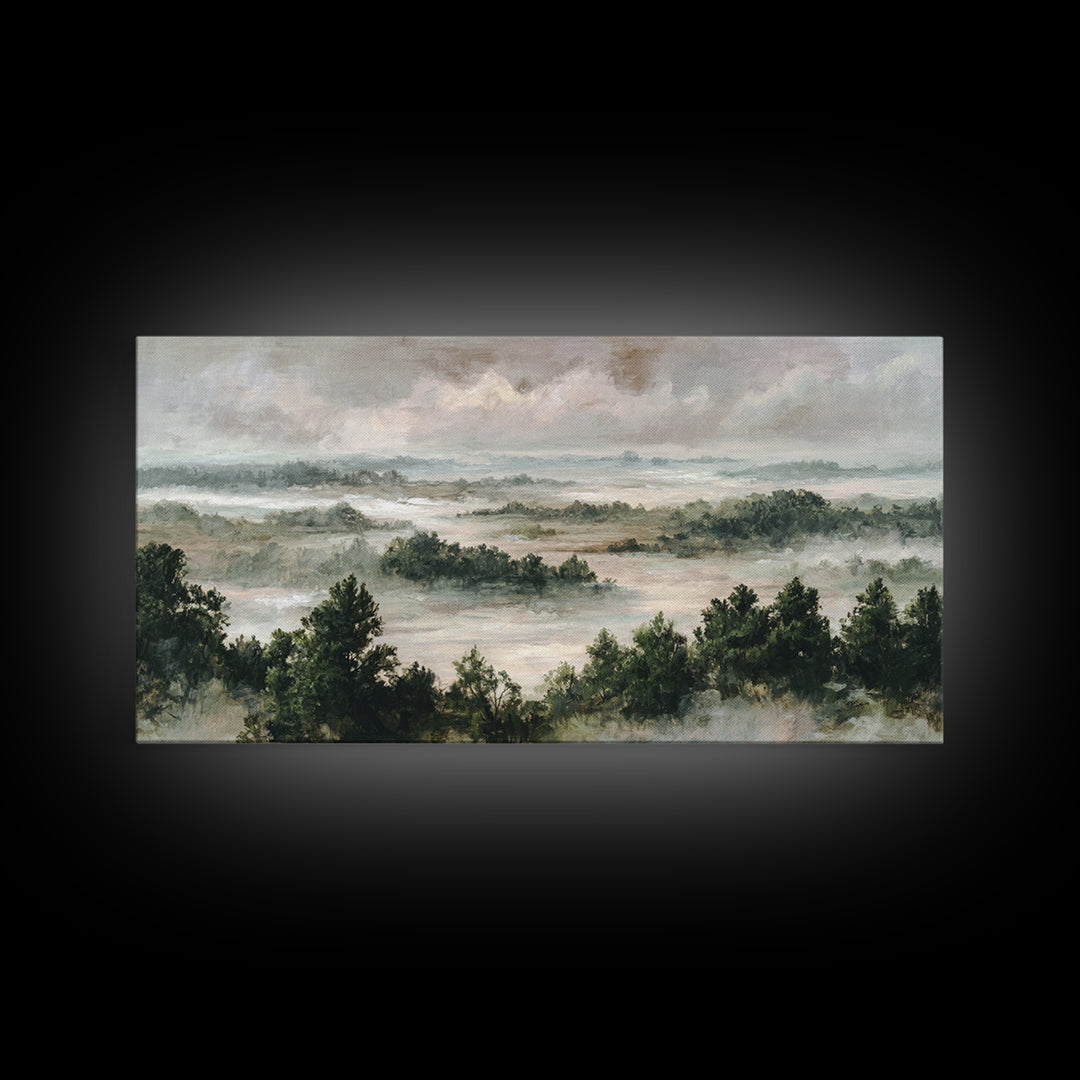 Blush and Taupe Cloudscape Framed Canvas Print, Master Bedroom, Art Print, Bedroom Decor, Fine Art, Sanctuary, Above Bed Decor, MAS-2x1-50