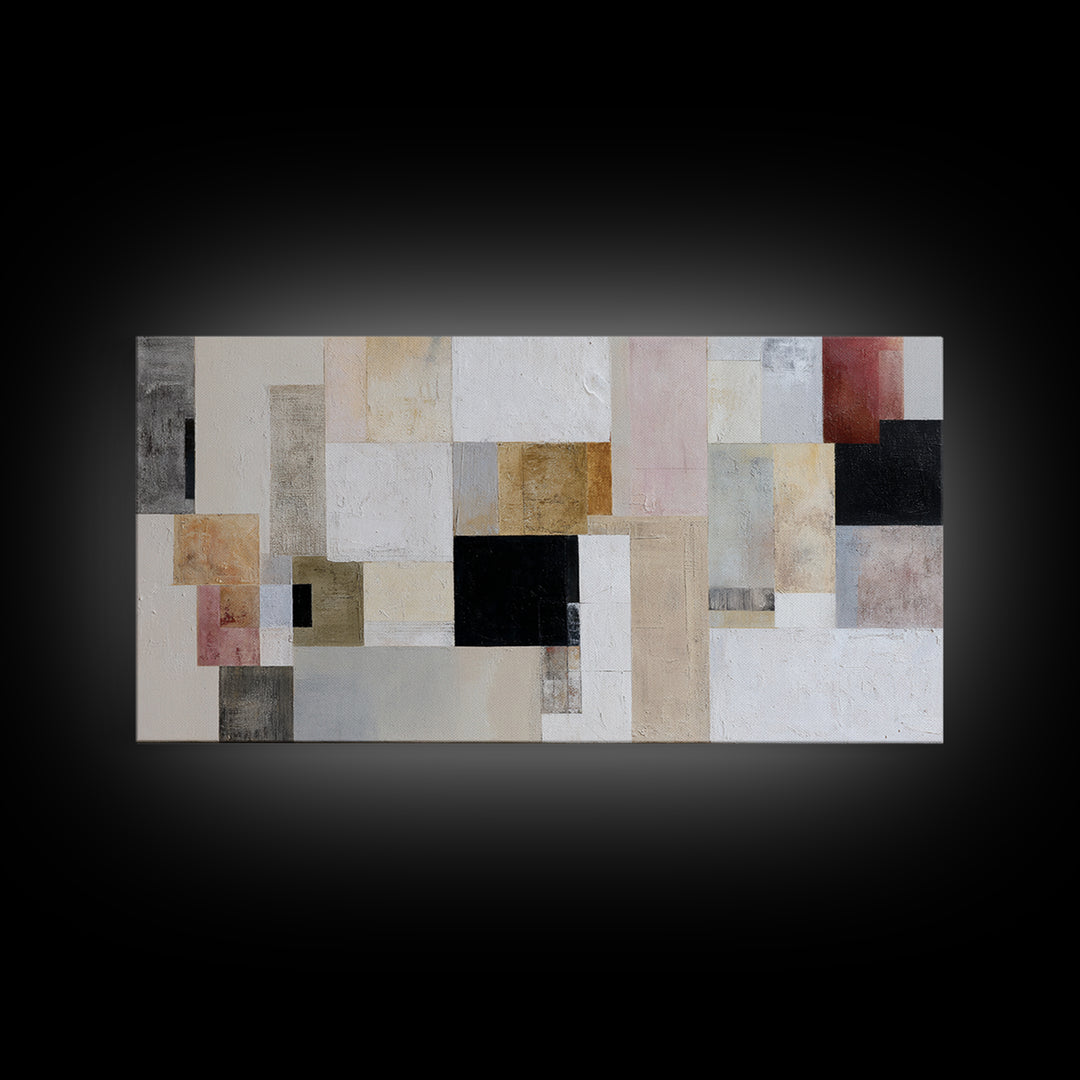Large Cream Abstract Canvas Print, Master Bedroom, Farmhouse Decor, Bedroom Decor, Abstract Art, Sanctuary, Above Bed Wall Art, MAS-2x1-61