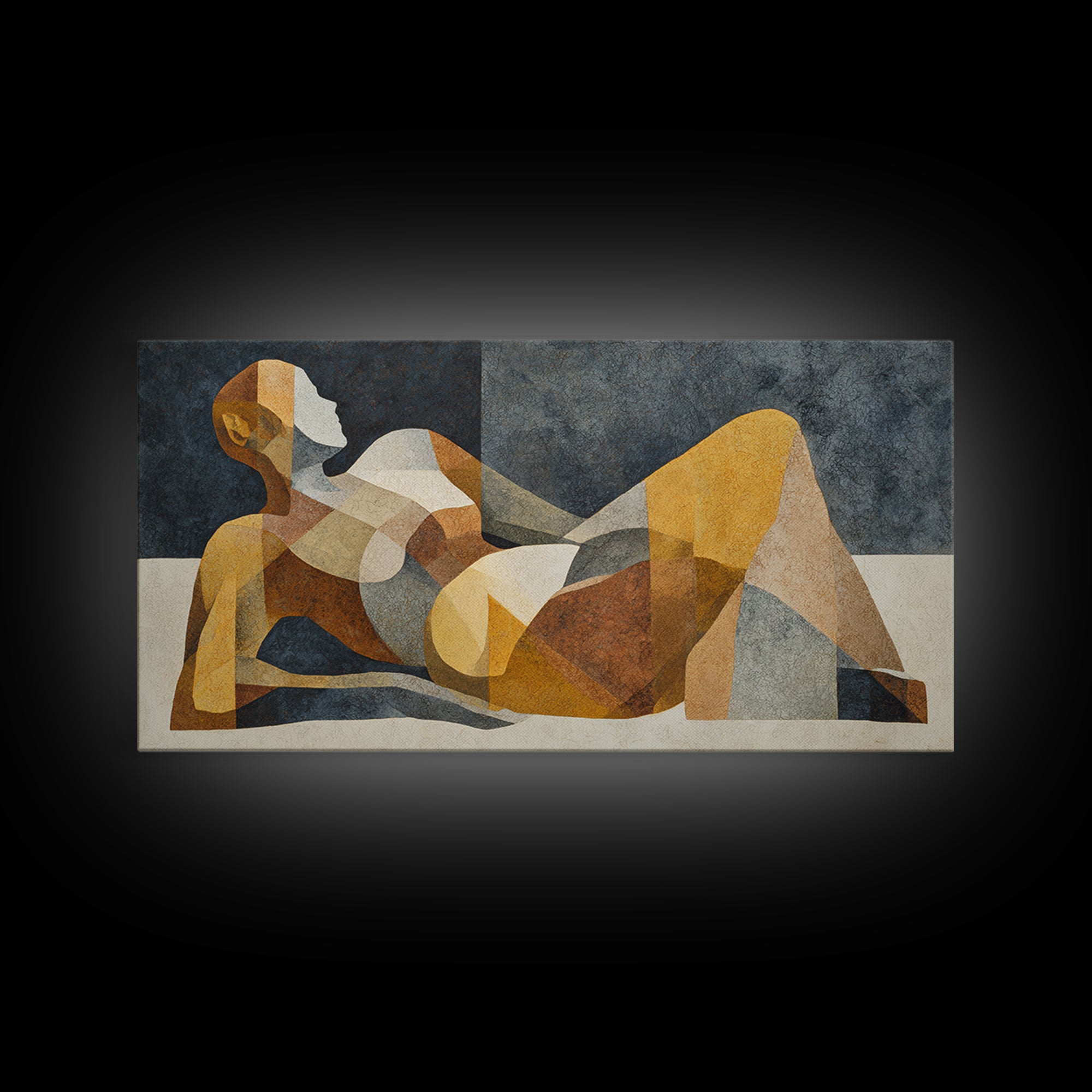 Classical Reclining Figure Implied Through Line Art Canvas Print, Master Bedroom, Home Decor, Bedroom Decor, Sanctuary, MAS-2x1-66