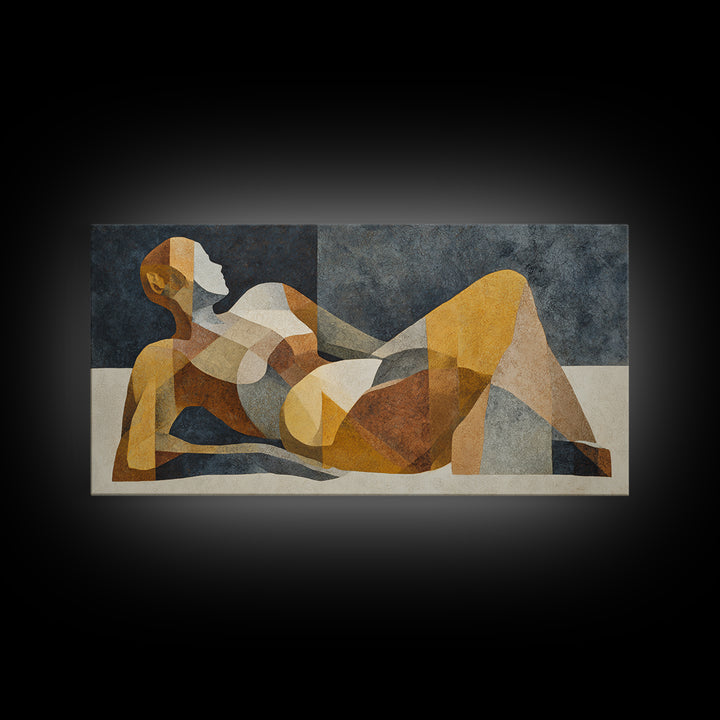 Classical Reclining Figure Implied Through Line Art Canvas Print, Master Bedroom, Home Decor, Bedroom Decor, Sanctuary, MAS-2x1-66