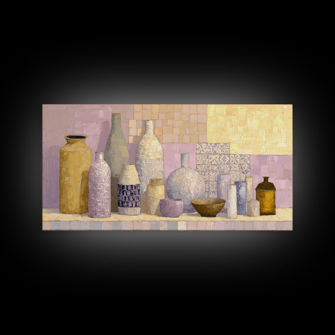 Lavender Field at Twilight Framed Canvas Print, Master Bedroom, Large Wall Art, Bedroom Decor, Sanctuary, Bedroom Prints, MAS-2x1-86
