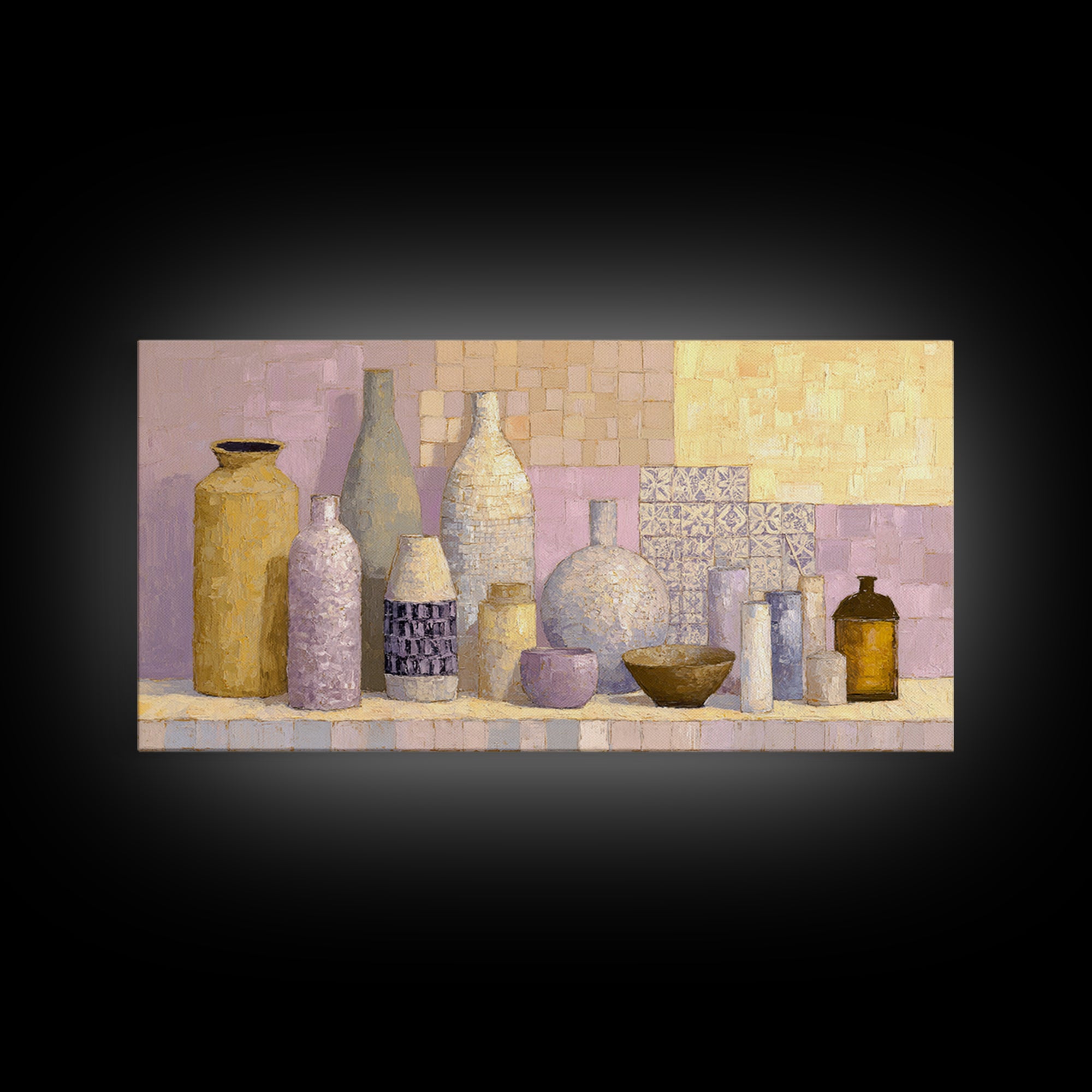 Lavender Field at Twilight Framed Canvas Print, Master Bedroom, Large Wall Art, Bedroom Decor, Sanctuary, Bedroom Prints, MAS-2x1-86