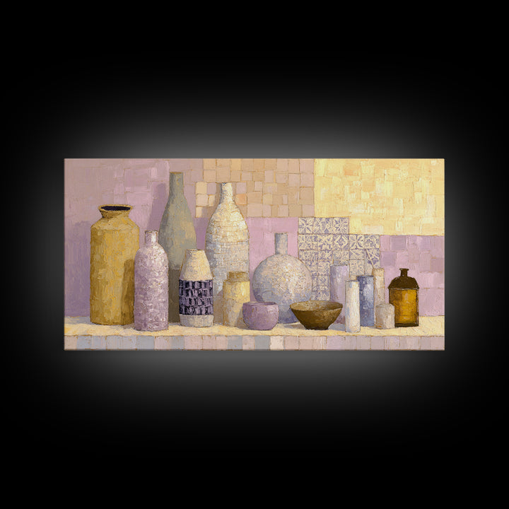 Lavender Field at Twilight Framed Canvas Print, Master Bedroom, Large Wall Art, Bedroom Decor, Sanctuary, Bedroom Prints, MAS-2x1-86