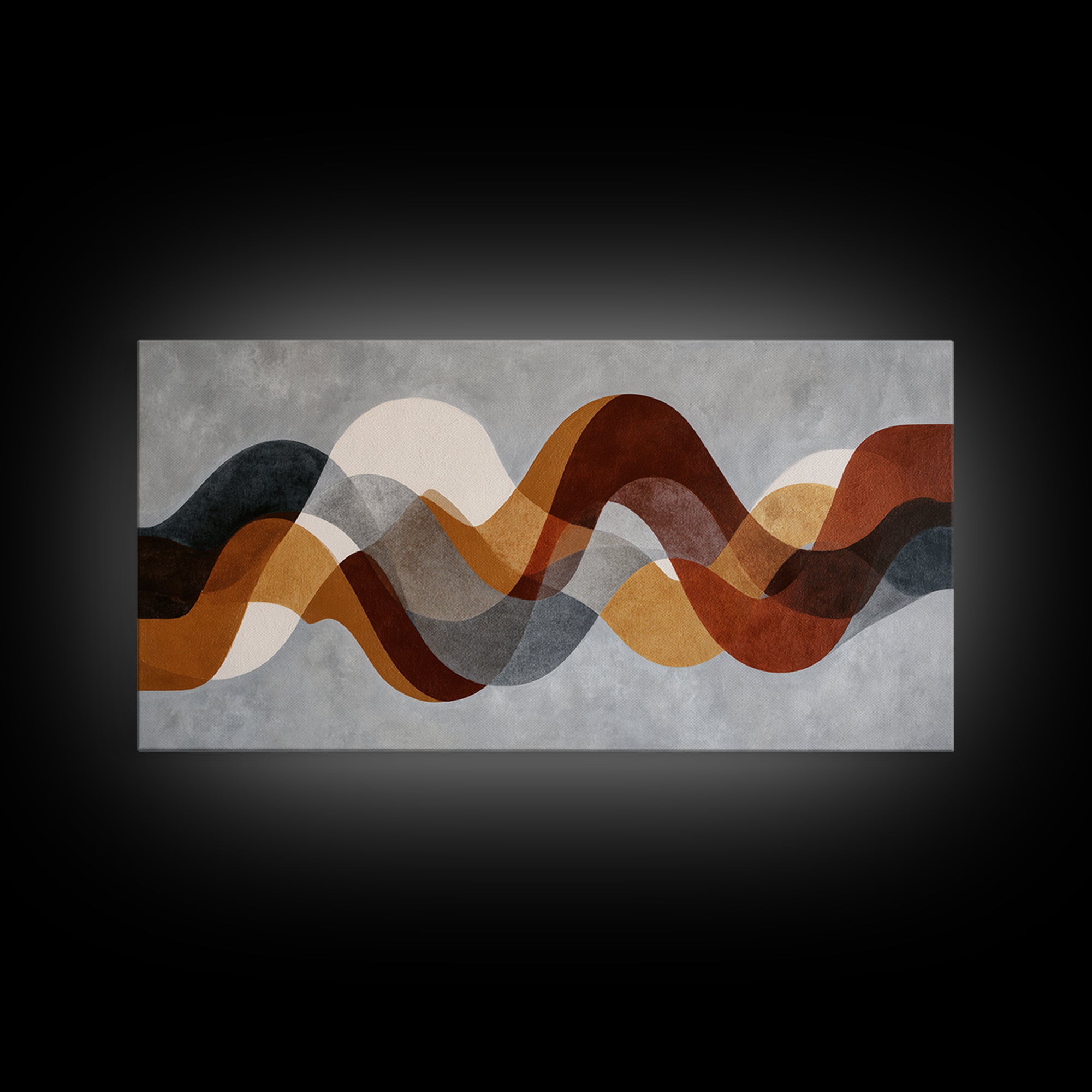 Abstract Wave Forms Framed Canvas Print, Master Bedroom, Bedroom Wall Decor, Bedroom Decor, Abstract Art, Sanctuary 188, MAS-2x1-88