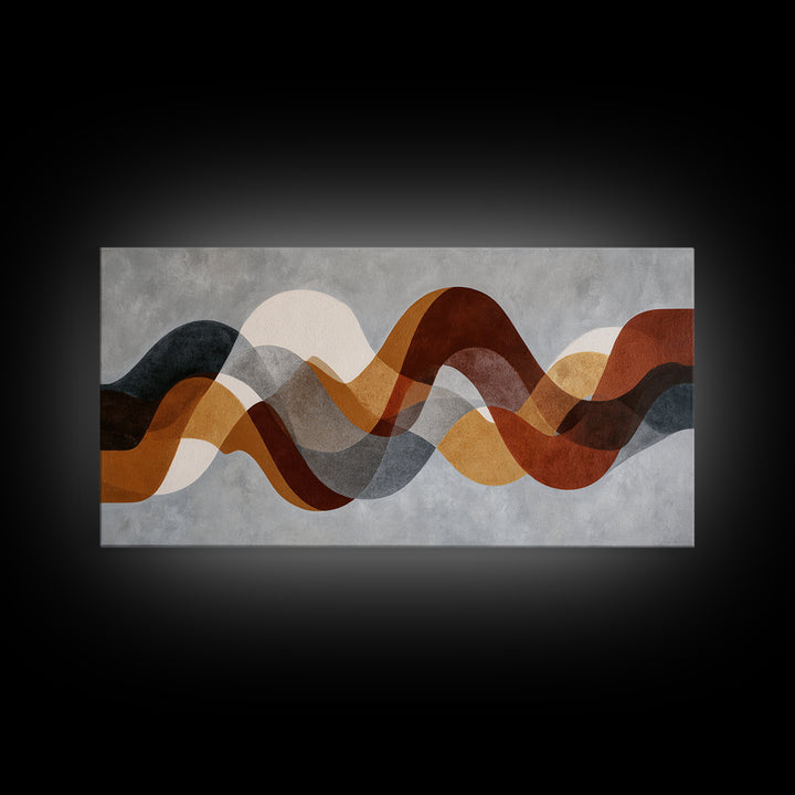 Abstract Wave Forms Framed Canvas Print, Master Bedroom, Bedroom Wall Decor, Bedroom Decor, Abstract Art, Sanctuary 188, MAS-2x1-88