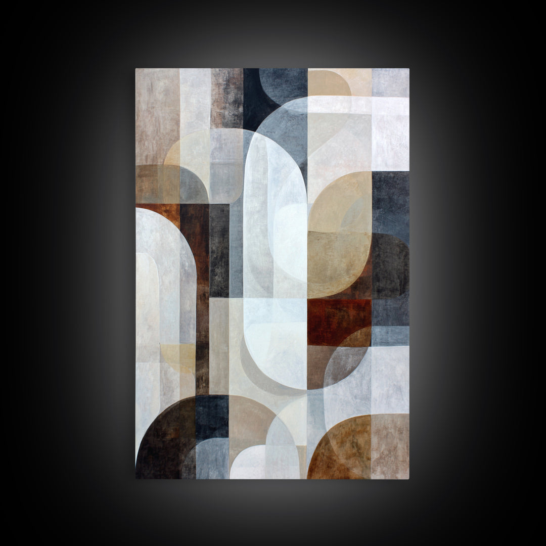Large Cream Abstract Framed Canvas Print, Master Bedroom, Bedroom Decor, Sanctuary, Living Room Prints, Wall Decor Bedroom, MAS-2x3-1