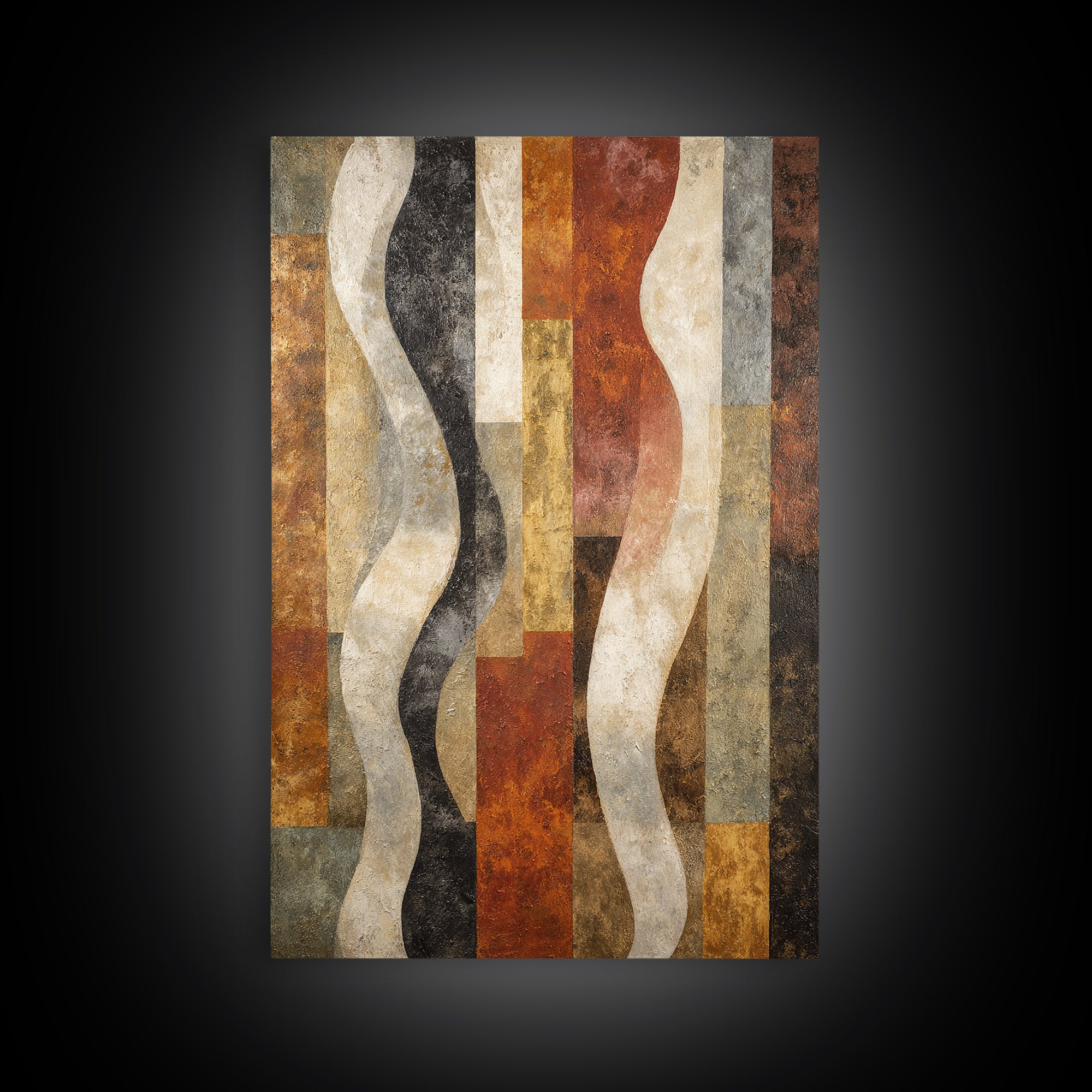 Abstract Wave Forms Framed Canvas Print, Master Bedroom, Bedroom Decor, Abstract Art, Sanctuary, Farmhouse Wall Art, MAS-2x3-100