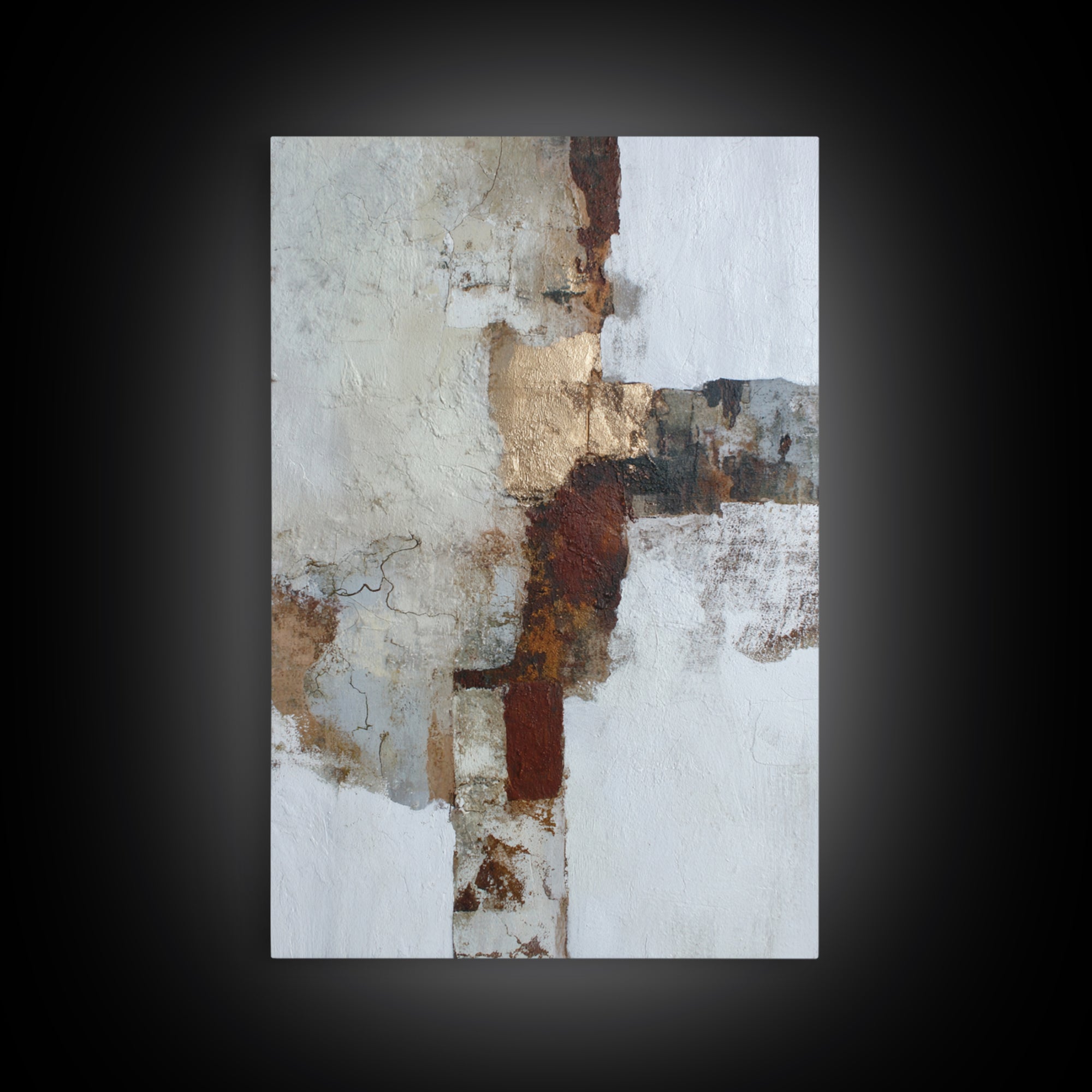 Large Cream Abstract Framed Canvas Print, Master Bedroom, Bedroom Decor, Sanctuary, Living Room Prints, Wall Decor Bedroom, MAS-2x3-25