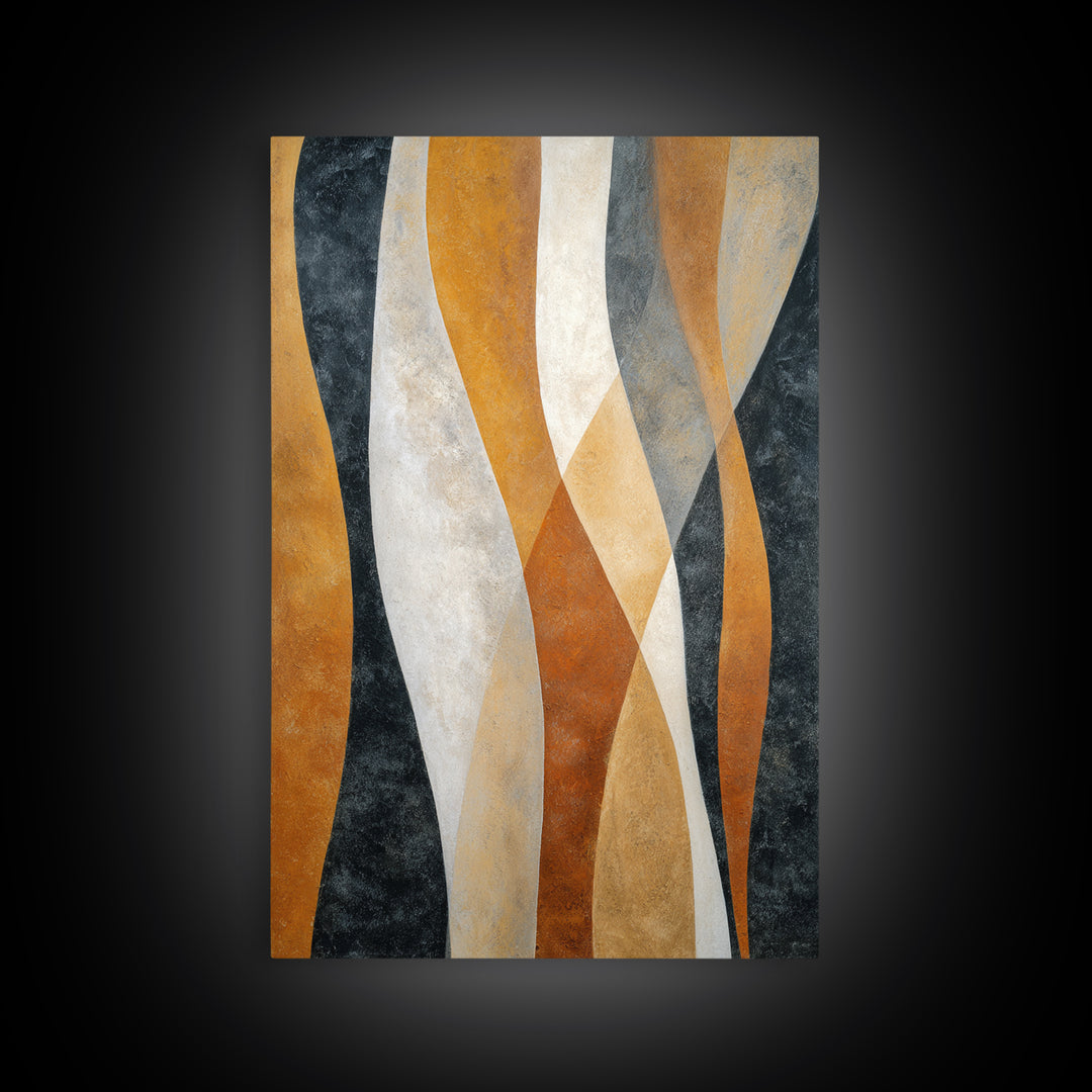 Abstract Wave Forms Framed Canvas Print, Master Bedroom, Wall Art Bedroom, Bedroom Decor, Sanctuary, Statement Artwork, MAS-2x3-28