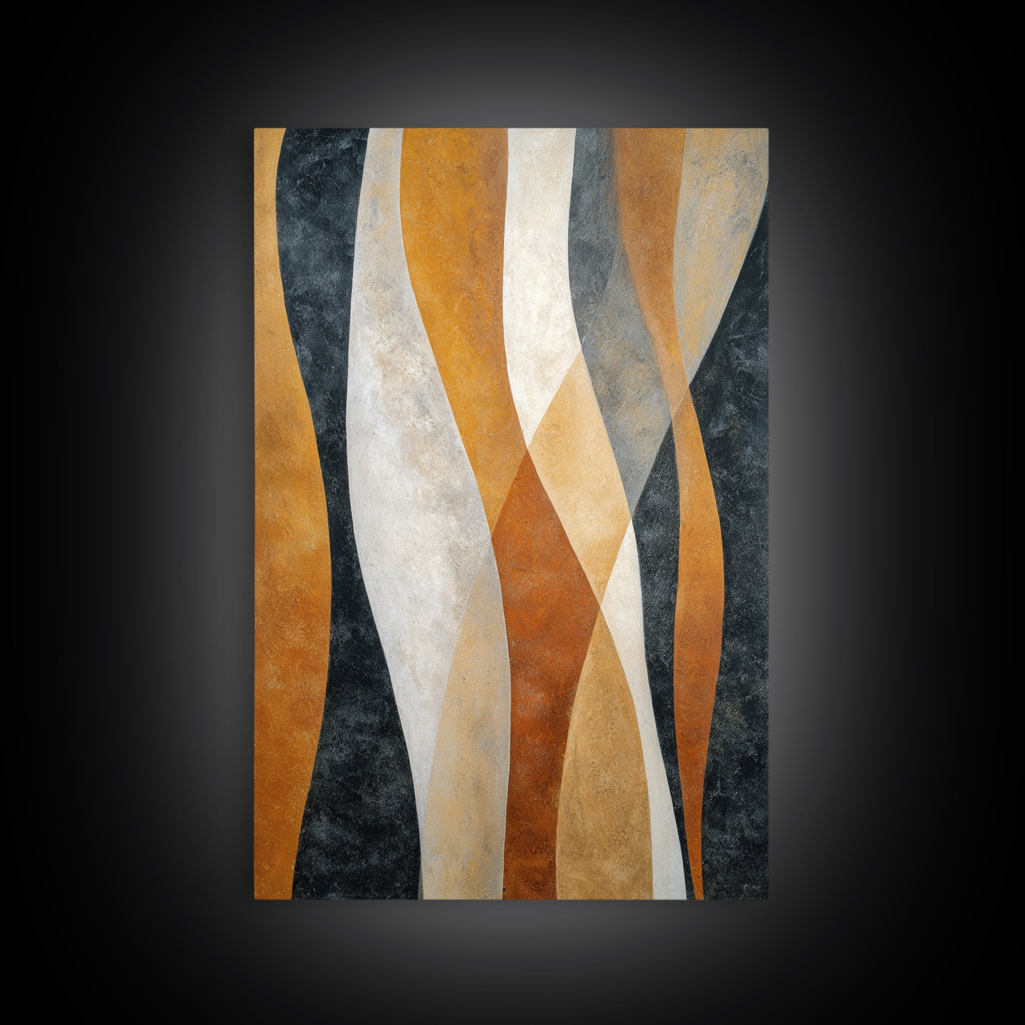 Abstract Wave Forms Framed Canvas Print, Master Bedroom, Wall Art Bedroom, Bedroom Decor, Sanctuary, Statement Artwork, MAS-2x3-28