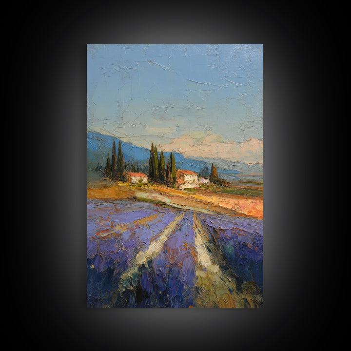 Lavender Field at Twilight Canvas Print, Master Bedroom, Art Print, Bedroom Decor, Fine Art, Sanctuary, Above Bed Decor, MAS-2x3-50