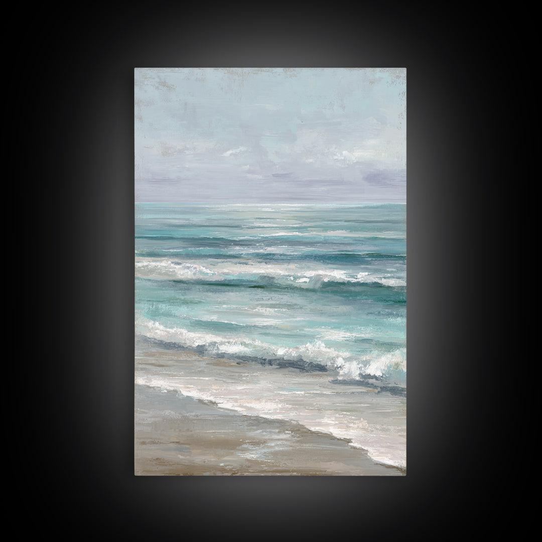 Elegant Moonlit Ocean Horizon Canvas Print, Master Bedroom, Wall Decor Bedroom, Bedroom Decor, Sanctuary, Fine Art Print, MAS-2x3-57
