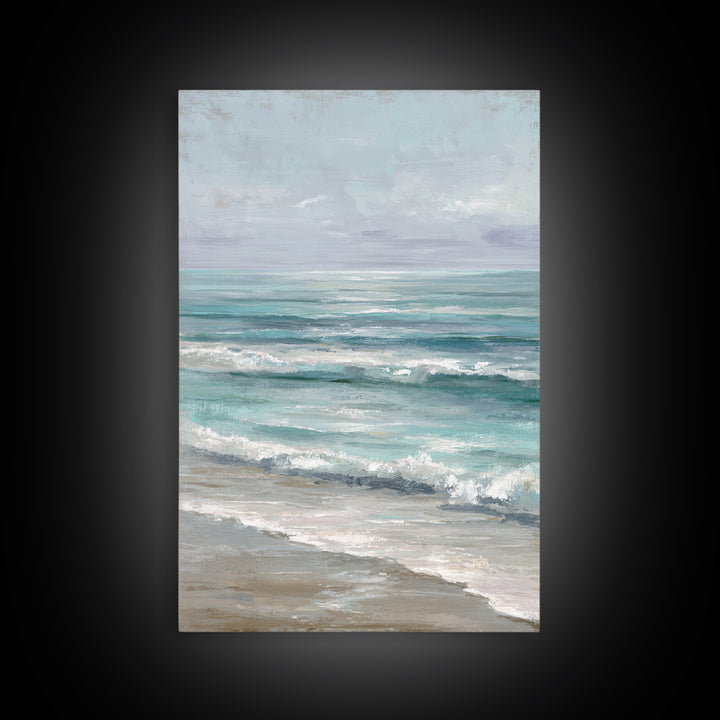 Elegant Moonlit Ocean Horizon Canvas Print, Master Bedroom, Wall Decor Bedroom, Bedroom Decor, Sanctuary, Fine Art Print, MAS-2x3-57