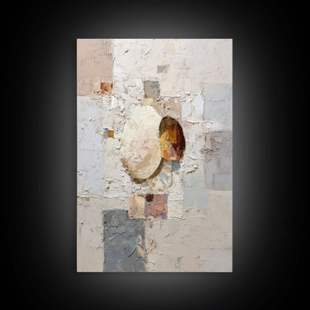 Minimal Stone Shapes Canvas Print, Master Bedroom, Wedding Decor, Bedroom Decor, Fine Art, Sanctuary, Rustic Home Decor, MAS-2x3-72