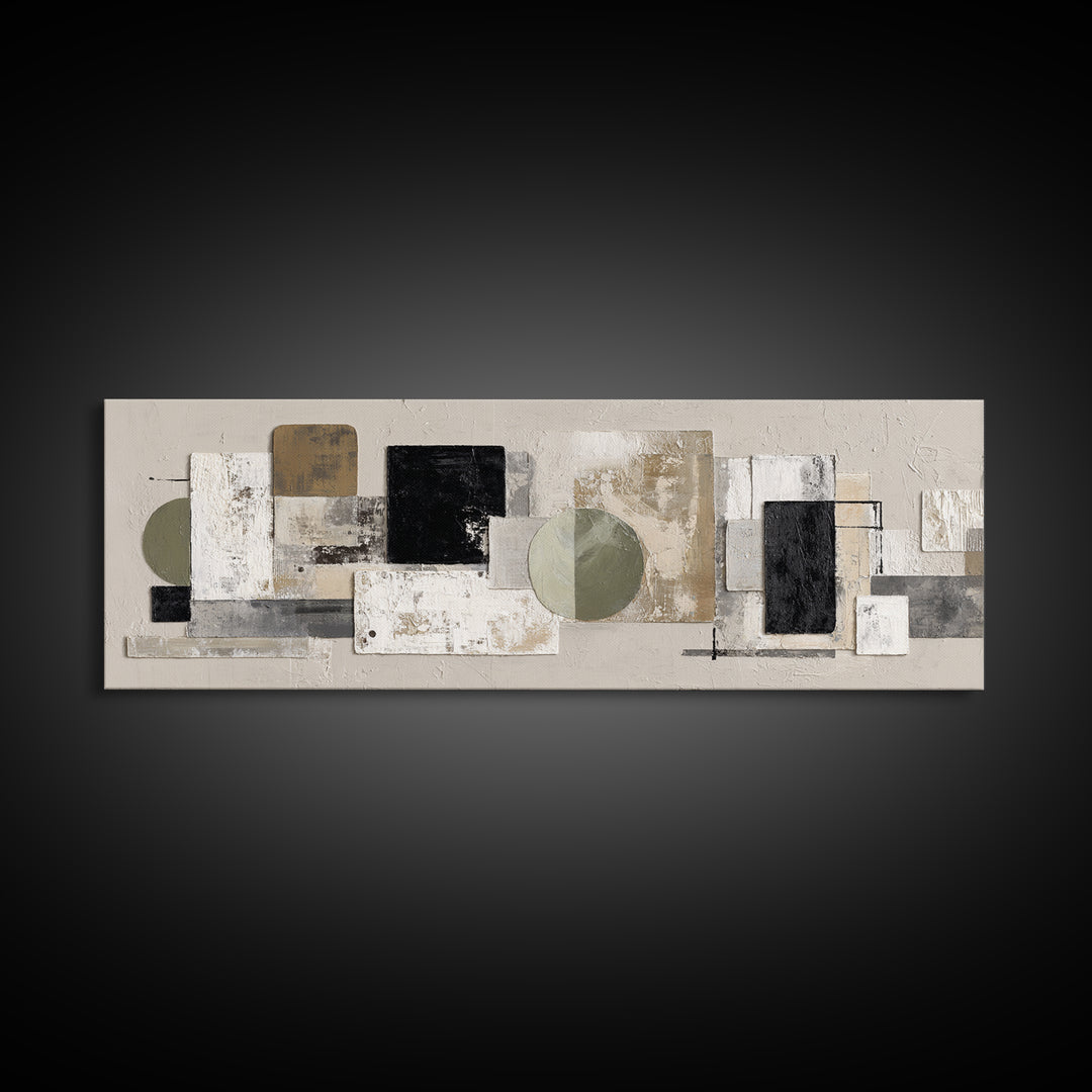 Minimal Stone Shapes Framed Canvas Print, Master Bedroom, Master Bedroom Decor, Bedroom Decor, Abstract Art, Sanctuary, MAS-3x1-32
