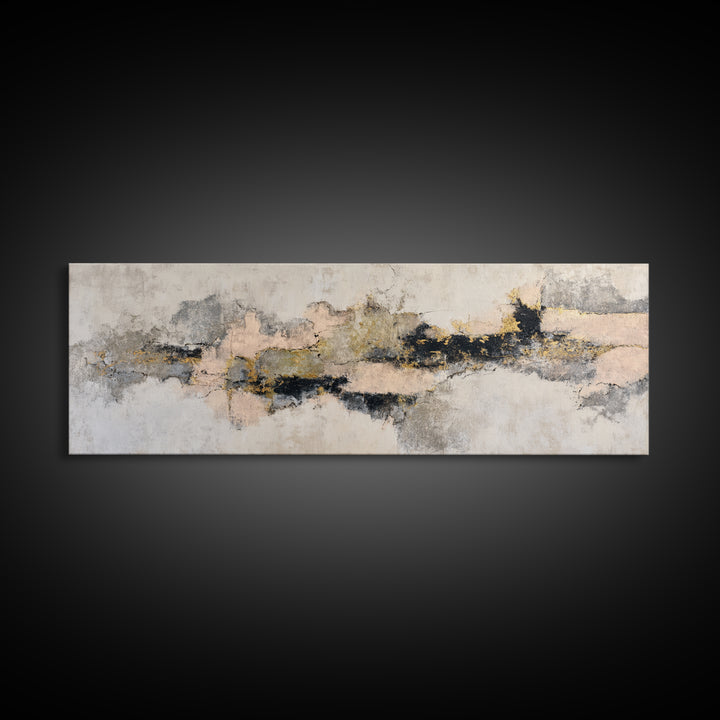 Soft Abstract Linen Texture Canvas Print, Master Bedroom, Bedroom Decor, Abstract Art, Sanctuary, Bedroom Prints, MAS-3x1-43