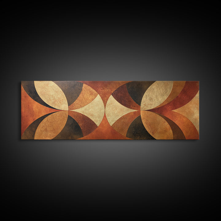 Gold Accented Abstract Arches Framed Canvas Print, Master Bedroom, Wall Decor, Bedroom Decor, Sanctuary, Farmhouse Wall Decor, MAS-3x1-72
