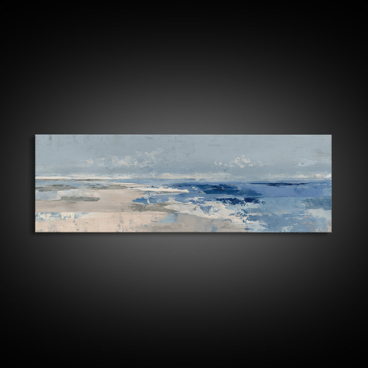 Hotel Coastal Landscape Canvas Print, Master Bedroom, Over Bed Wall Art, Bedroom Decor, Fine Art, Sanctuary, Minimalist Decor, MAS-3x1-85