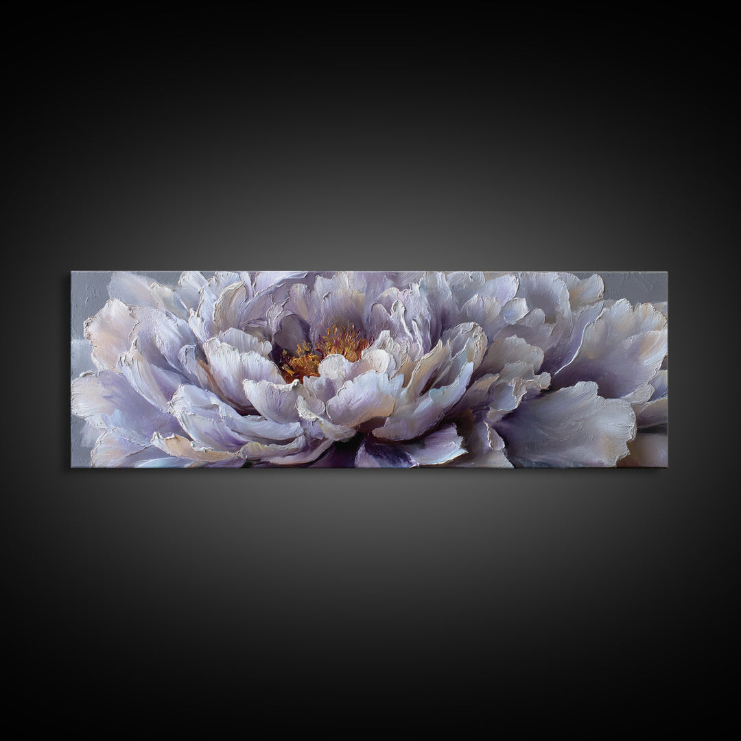 Romantic Neutral Peony Closeup Framed Canvas Print, Master Bedroom, Signs for Home, Bedroom Decor, Fine Art, Sanctuary, MAS-3x1-90