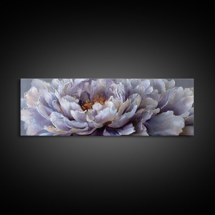Romantic Neutral Peony Closeup Framed Canvas Print, Master Bedroom, Signs for Home, Bedroom Decor, Fine Art, Sanctuary, MAS-3x1-90