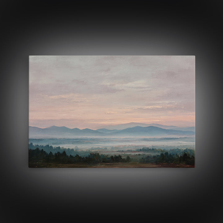 Blush and Taupe Cloudscape Framed Canvas Print, Master Bedroom, Farmhouse Wall Art, Bedroom Decor, Fine Art, Sanctuary, MAS-3x2-10