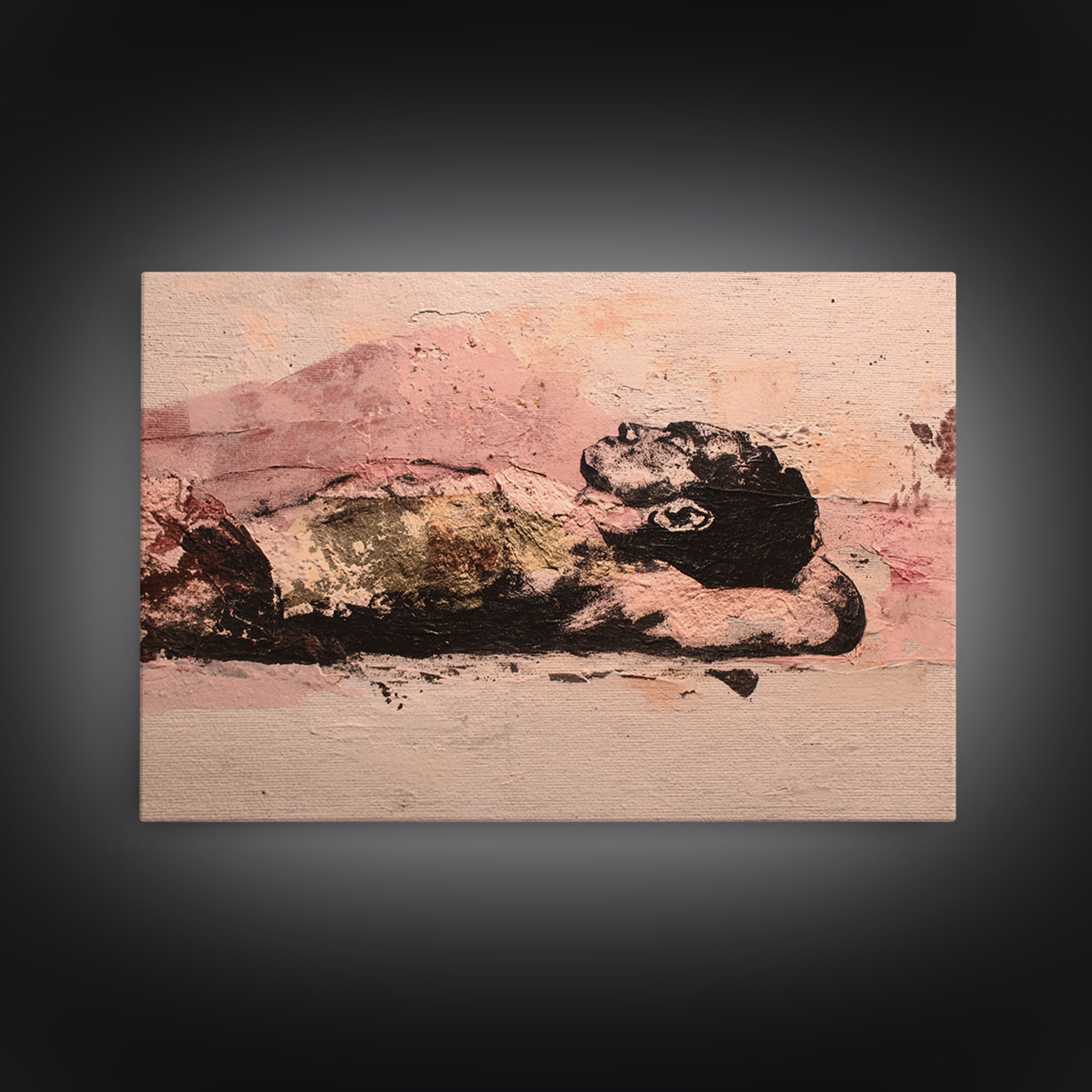 Classical Reclining Figure Implied Through Line Art Canvas Print, Master Bedroom, Printable Art, Bedroom Decor, Sanctuary, MAS-3x2-2