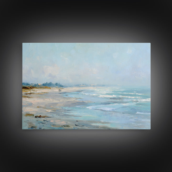 Hotel Coastal Landscape Framed Canvas Print, Master Bedroom, Set of 2 Prints, Bedroom Decor, Fine Art, Sanctuary, MAS-3x2-25