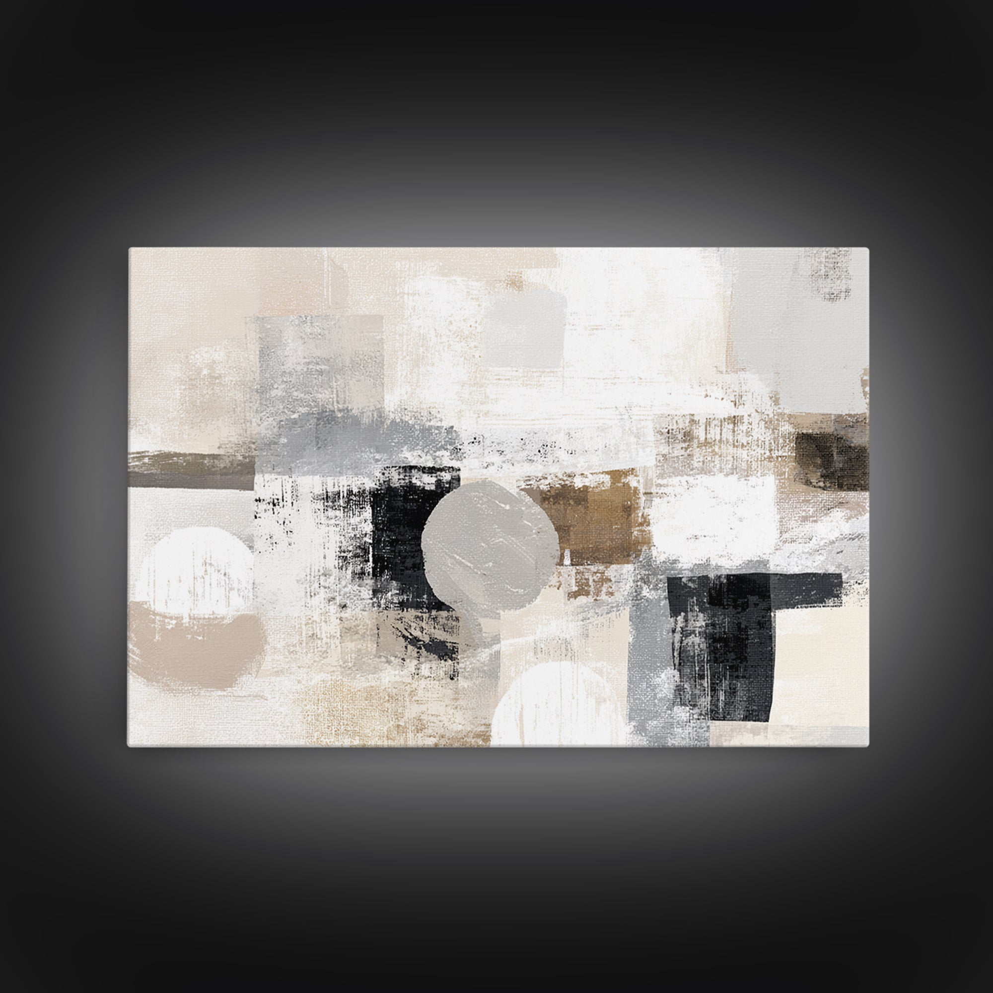 Soft Abstract Linen Texture Framed Canvas Print, Master Bedroom, Statement Artwork, Bedroom Decor, Abstract Art, Sanctuary, MAS-3x2-31