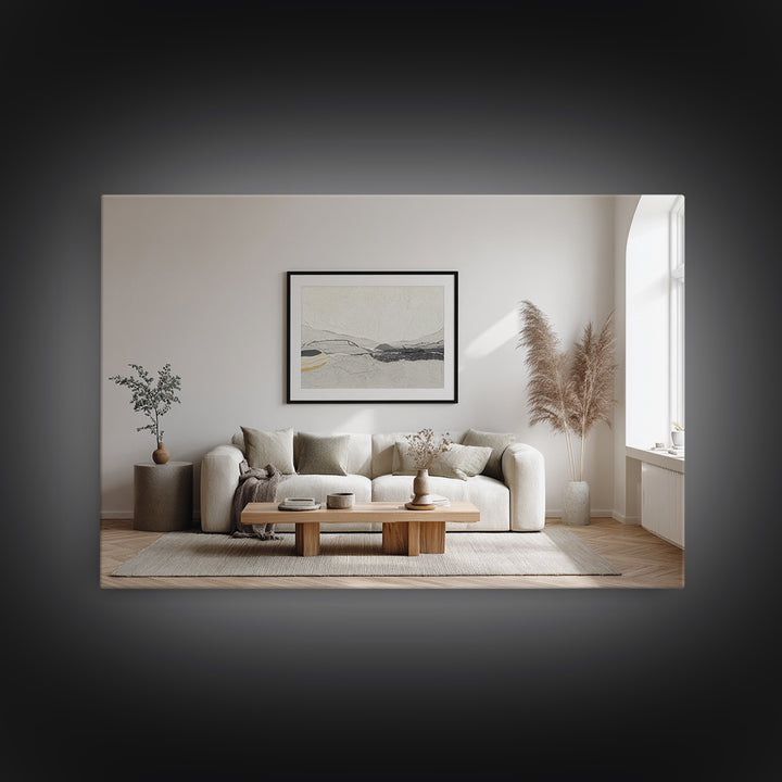 Minimal Two Figure Line Drawing Canvas Print, Master Bedroom, Vinyl Wall Decal, Bedroom Decor, Fine Art, Sanctuary, MAS-3x2-33