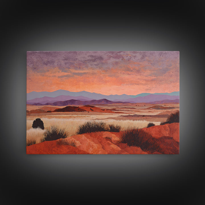 Quiet Desert Dusk Canvas Print, Master Bedroom, Bedroom Prints, Bedroom Decor, Sanctuary, Gallery Decor, Neutral Decor, MAS-3x2-38