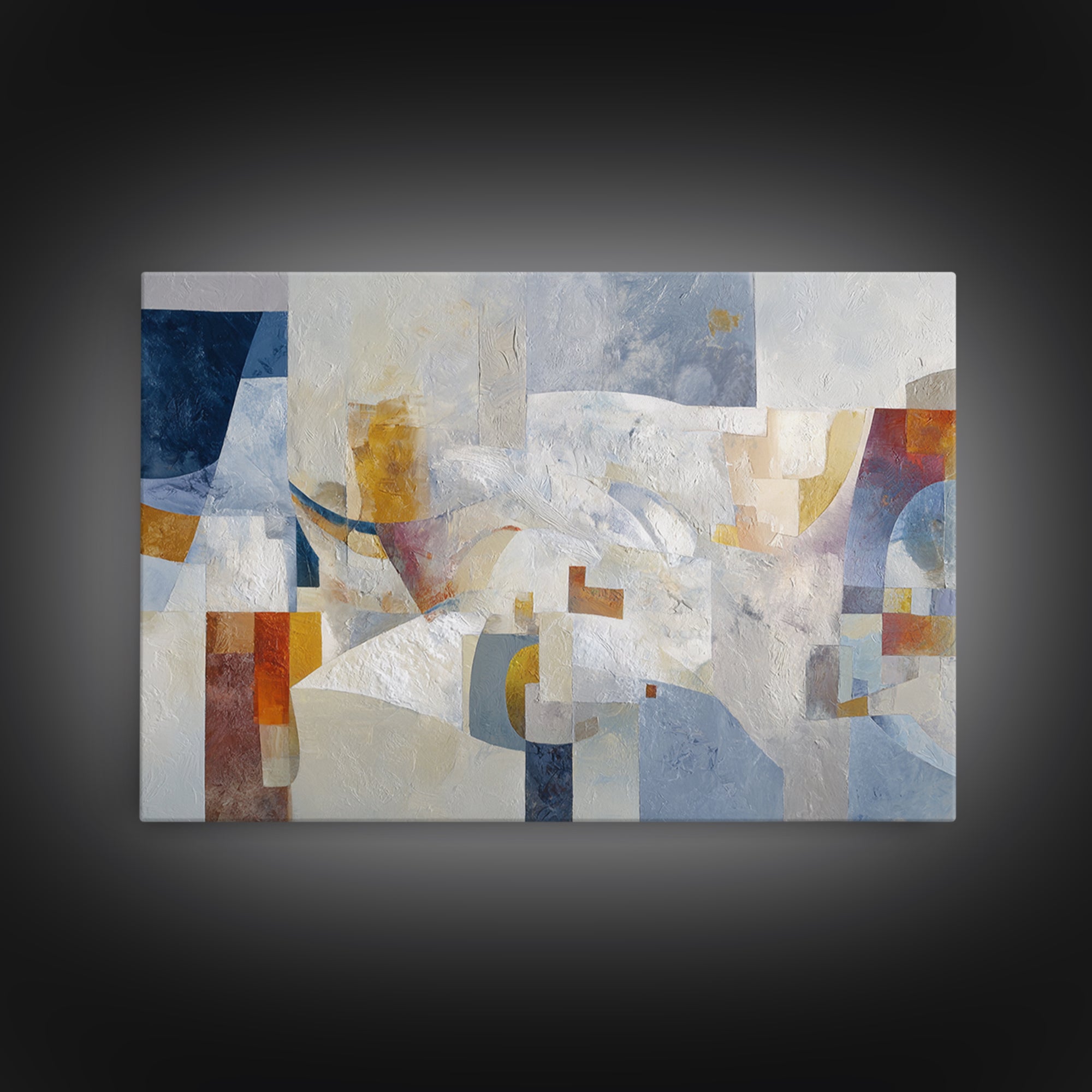 Large Cream Abstract Framed Canvas Print, Master Bedroom, Gallery Decor, Bedroom Decor, Fine Art, Sanctuary, Wall Art, MAS-3x2-45