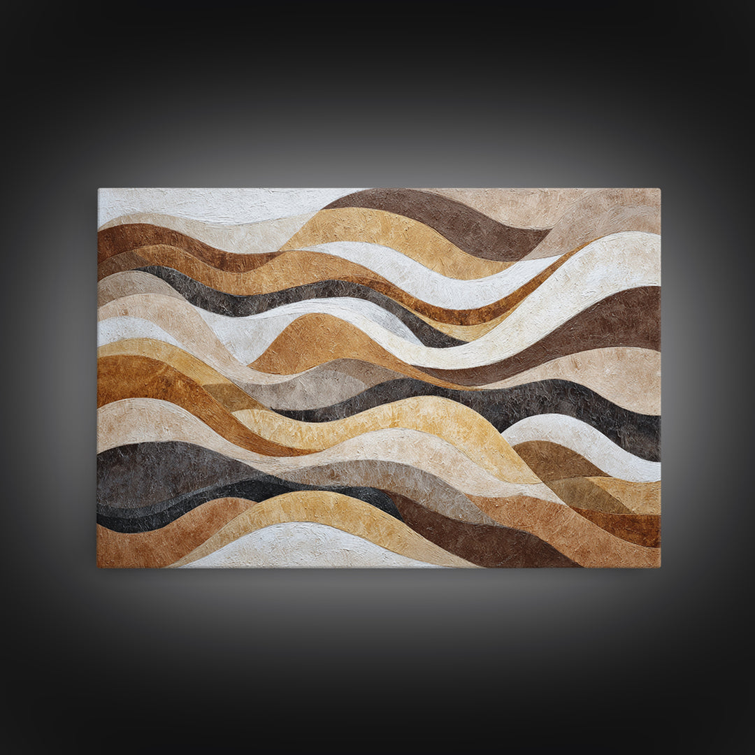 Abstract Wave Forms Canvas Print, Master Bedroom, Contemporary Art, Bedroom Decor, Abstract Art, Sanctuary, Bedroom Wall Art, MAS-3x2-72