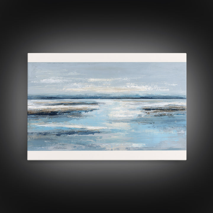 Hotel Coastal Landscape Canvas Print, Master Bedroom, Neutral Decor, Bedroom Decor, Oil Painting, Sanctuary, Home Decor, MAS-3x2-73