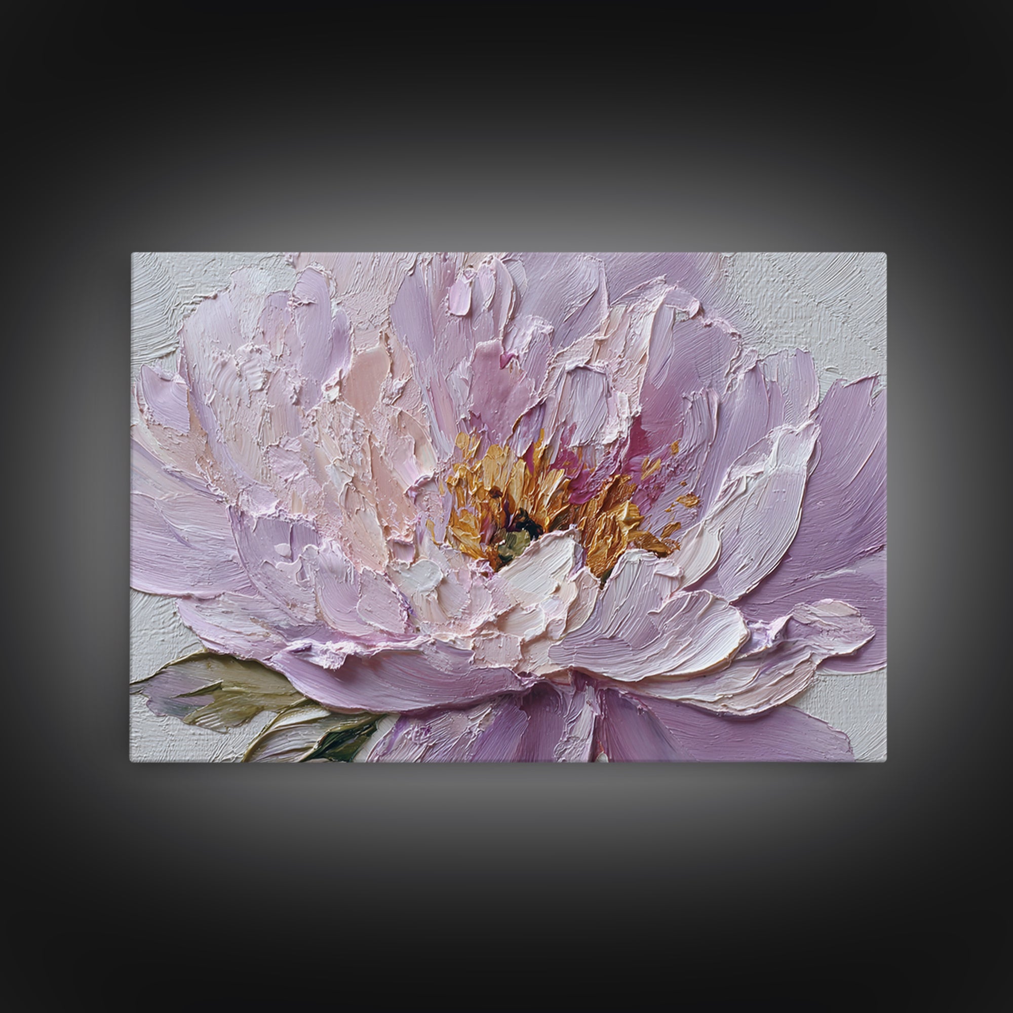 Romantic Neutral Peony Closeup Framed Canvas Print, Master Bedroom, Vinyl Wall Decal, Bedroom Decor, Fine Art, Sanctuary, MAS-3x2-78