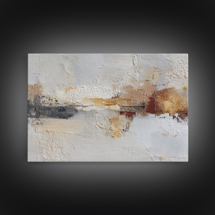 Soft Abstract Linen Texture Framed Canvas Print, Master Bedroom, Luxury Decor, Bedroom Decor, Abstract Art, Sanctuary, MAS-3x2-79