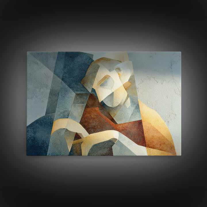 Classical Reclining Figure Implied Through Line Art Canvas Print, Master Bedroom, Above Bed Wall Decor, Bedroom Decor, MAS-3x2-98