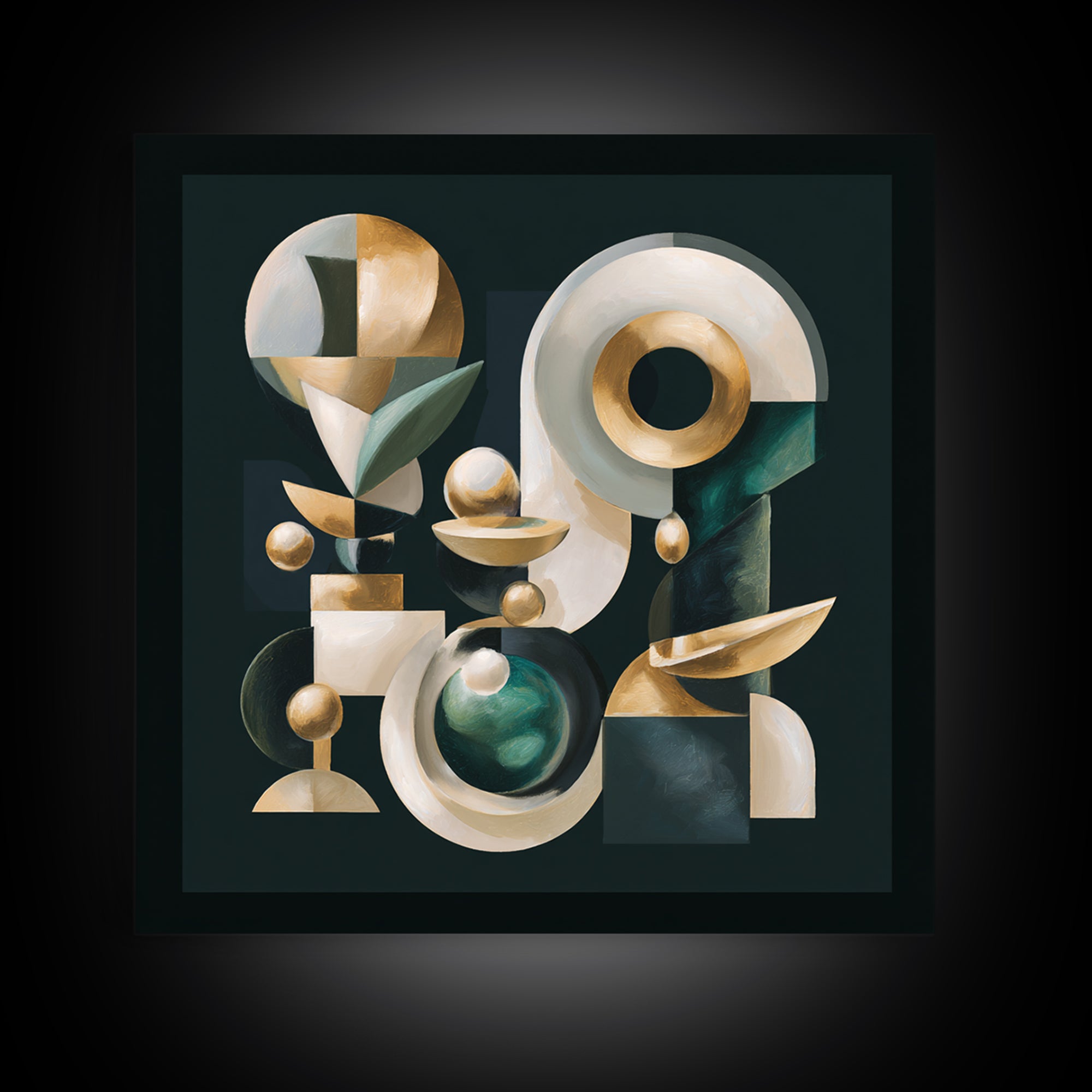 Surreal Room of Floating Objects as Decorative Canvas Print, Maximalist Art, Digital Prints, Living Room Decor, Maximal, MAX-1x1-81
