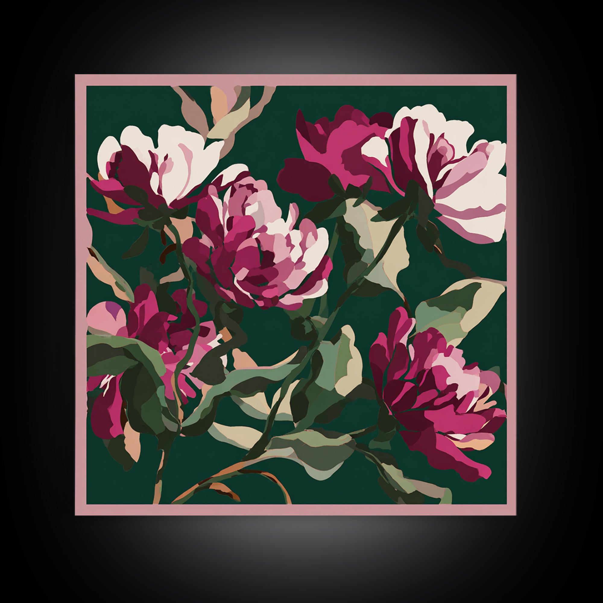 Matisse Inspired Cutouts with Vivid Floral Motifs Canvas Print, Maximalist Art, Boho Decor, Living Room Decor, Maximal, MAX-1x1-82