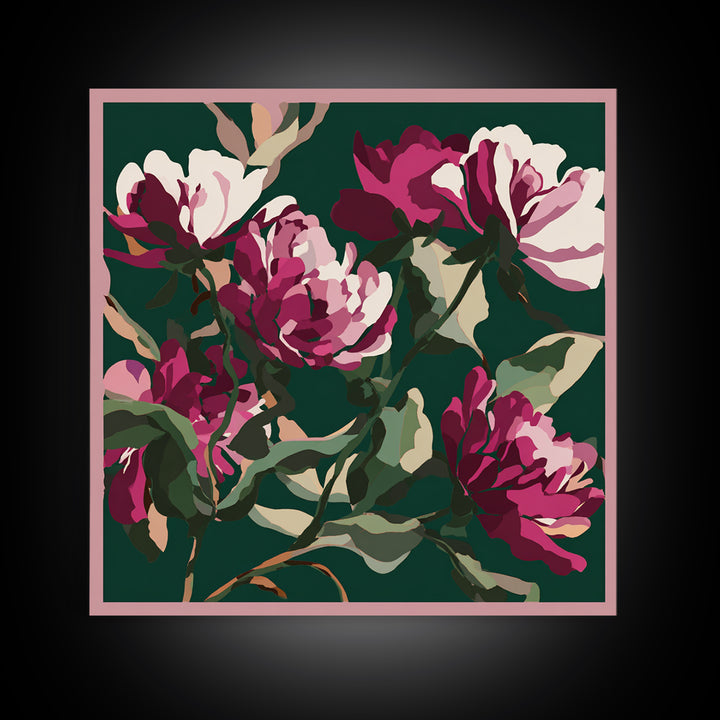 Matisse Inspired Cutouts with Vivid Floral Motifs Canvas Print, Maximalist Art, Boho Decor, Living Room Decor, Maximal, MAX-1x1-82