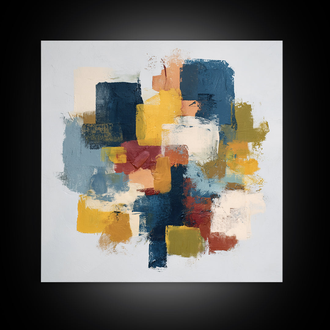 Chaotic Joyful Abstract Canvas Print, Maximalist Art, Modern Decor, Living Room Decor, Abstract Art, Maximal, Wall Decor, MAX-1x1-94