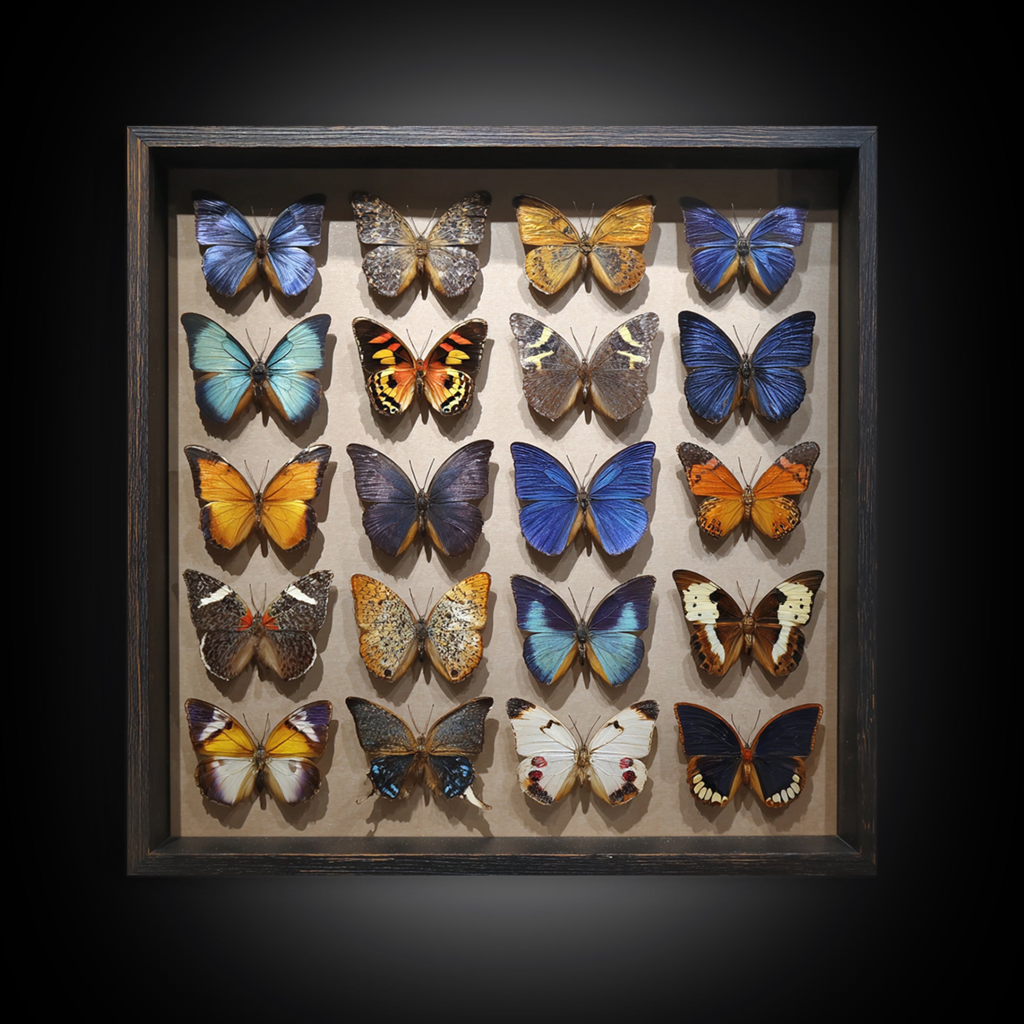 Framed Butterfly Collection Canvas Print, Maximalist Art, Fine Art Print, Living Room Decor, Fine Art, Maximal, Digital Prints, MAX-1x1-95