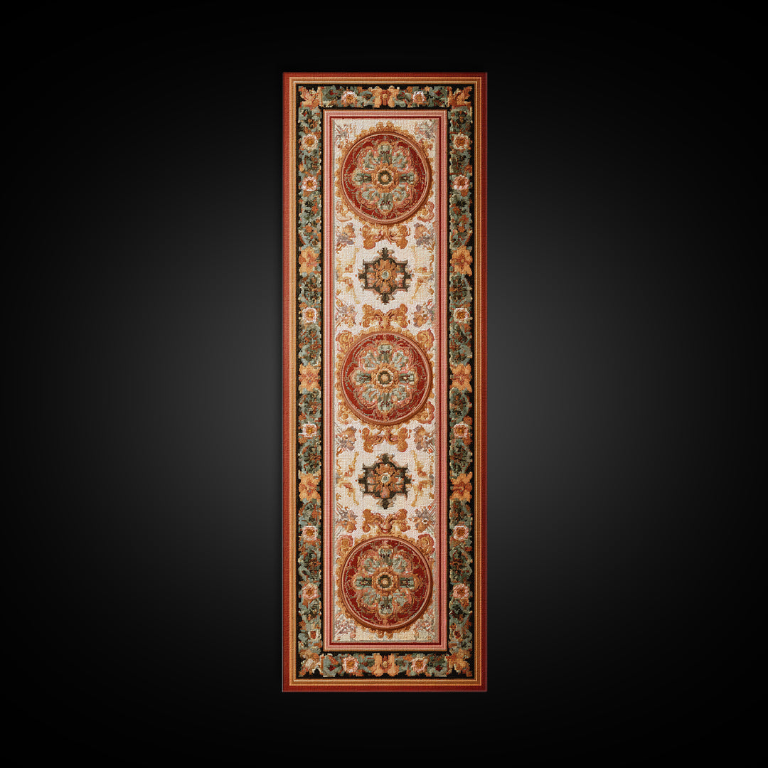 Bohemian Textile Pattern Canvas Print, Maximalist Art, Art Print, Living Room Decor, Fine Art, Maximal, Boho Wall Art, MAX-1x3-32