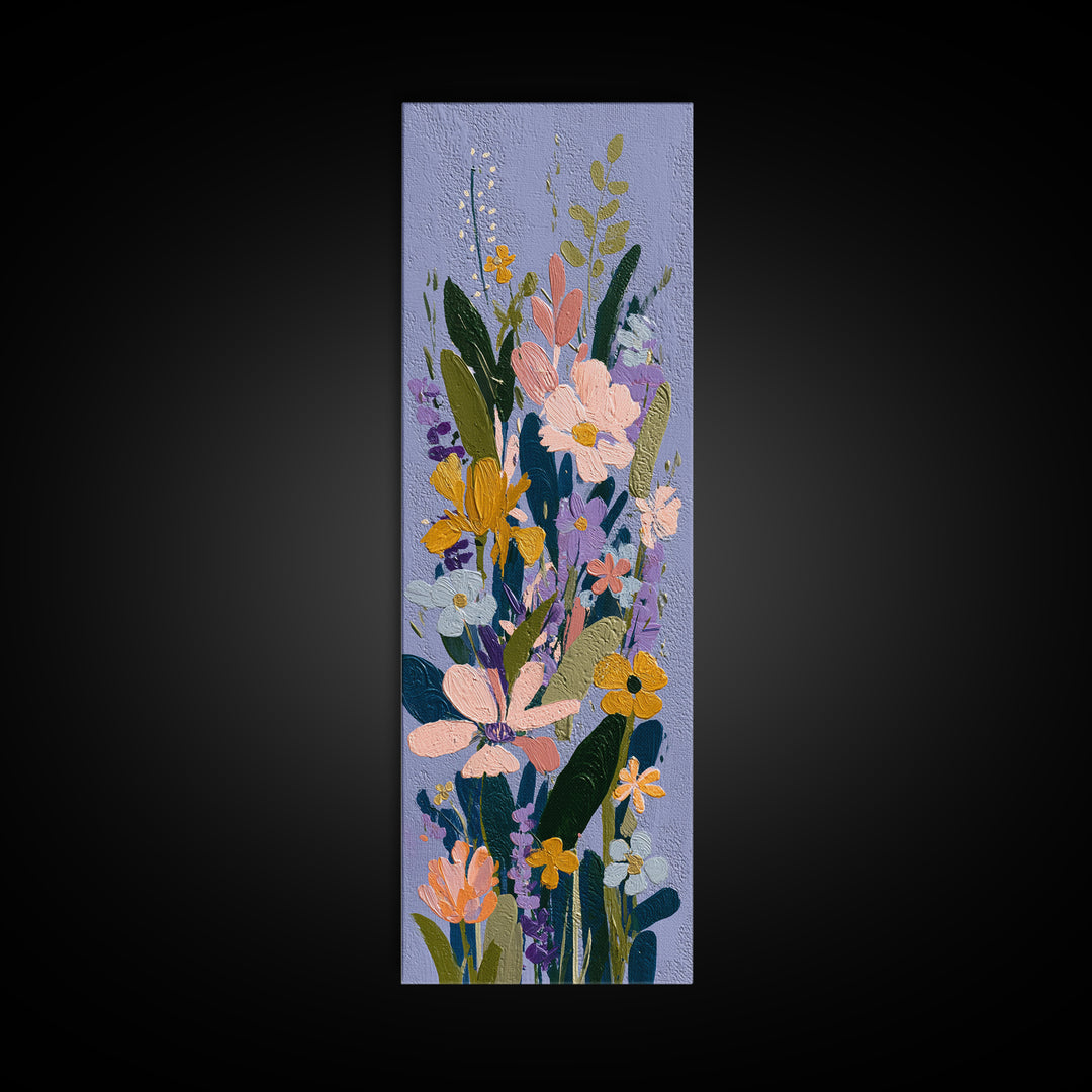 Matisse Inspired Cutouts with Vivid Floral Motifs Canvas Print, Maximalist Art, Modern Decor, Living Room Decor, Maximal, MAX-1x3-46
