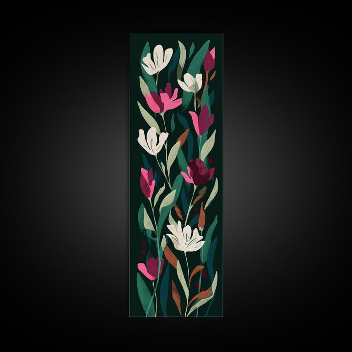 Matisse Inspired Cutouts with Vivid Floral Motifs Canvas Print, Maximalist Art, Modern Decor, Living Room Decor, Maximal, MAX-1x3-70