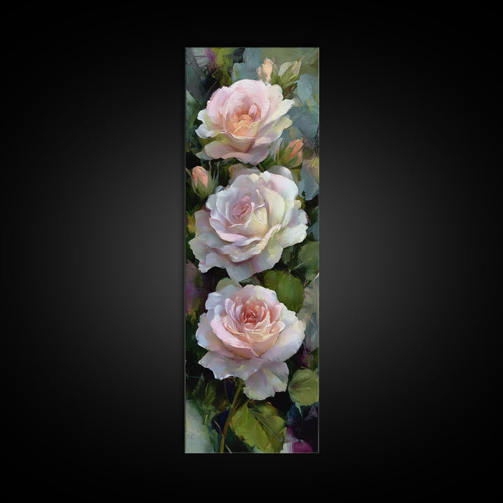 Baroque Roses Mixed Canvas Print, Maximalist Art, Wall Art, Living Room Decor, Abstract Art, Maximal, Printable Art, MAX-1x3-90
