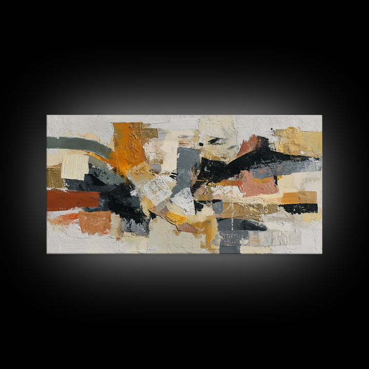 Chaotic Joyful Abstract Framed Canvas Print, Maximalist Art, Room Decor, Living Room Decor, Abstract Art, Maximal, MAX-2x1-18