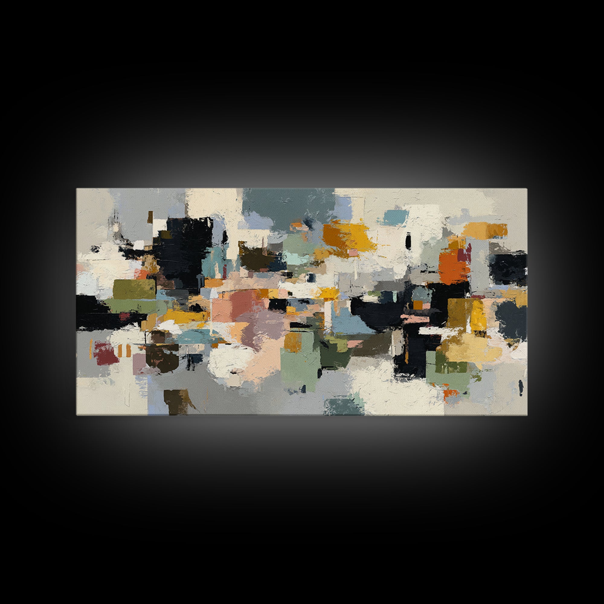 Chaotic Joyful Abstract Framed Canvas Print, Maximalist Art, Room Decor, Living Room Decor, Abstract Art, Maximal, MAX-2x1-42