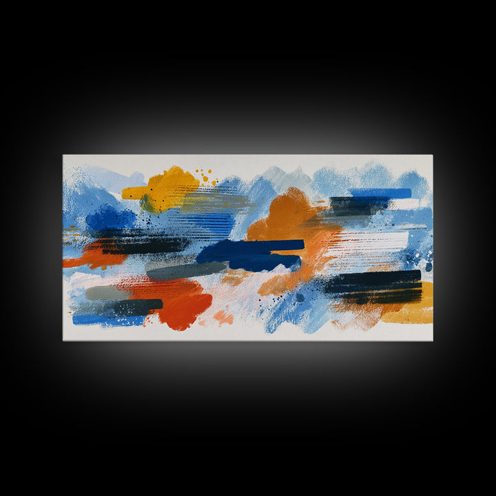 Chaotic Joyful Abstract Canvas Print, Maximalist Art, Home Decor, Living Room Decor, Abstract Art, Maximal, Printable Art, MAX-2x1-66