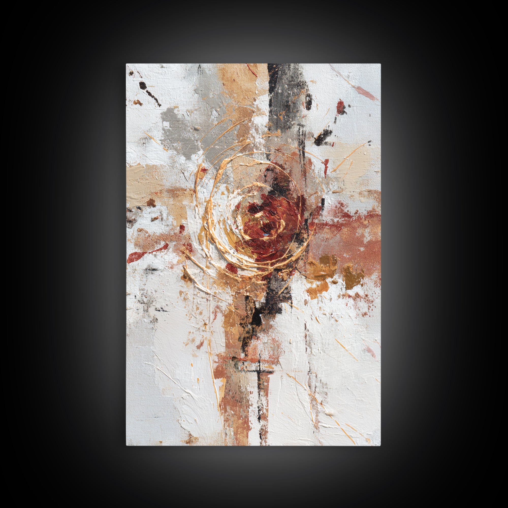 Chaotic Joyful Abstract Framed Canvas Print, Maximalist Art, Minimalist Decor, Living Room Decor, Maximal, Art Nouveau, MAX-2x3-6